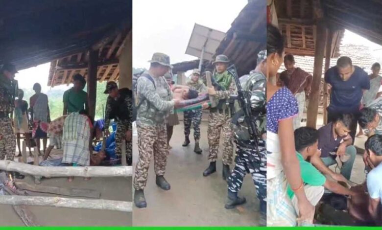 जवानों-ने-बढ़ाया-मानवता-का-मान:-बीमार-ग्रामीण-को-कैंप-लाकर-बचाई-जान