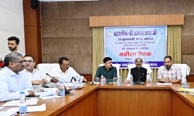 रायपुर-:-90-प्रतिशत-पूर्णता-वाली-योजनाओं-के-काम-तत्परता-से-पूर्ण-कर-जल्द-जलापूर्ति-शुरू-करें-–-अरुण-साव