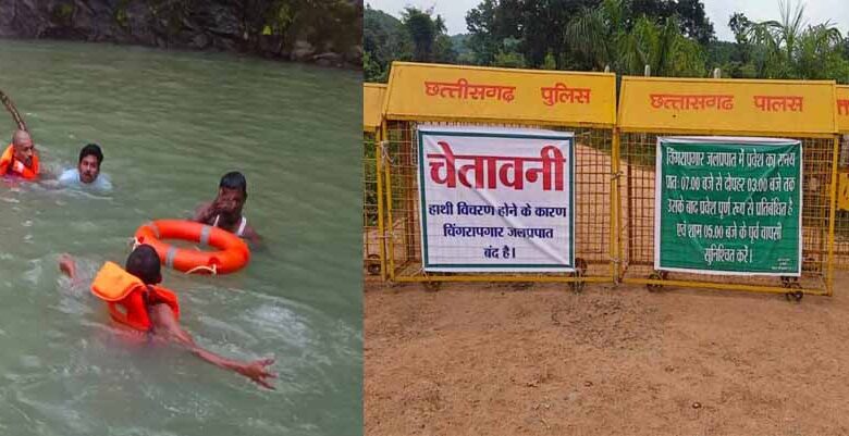 गजपल्ला-वाटरफॉल-हादसा:-युवती-का-शव-20-फीट-नीचे-फंसा,-पर्यटकों-की-आवाजाही-पर-रोक