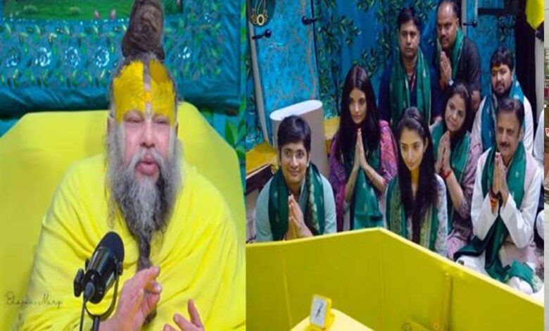 उप-मुख्यमंत्री-शुक्ल-ने-वृंदावन-में-हित-प्रेमानंद-गोविंद-शरण-से-की-सौजन्य-भेंट