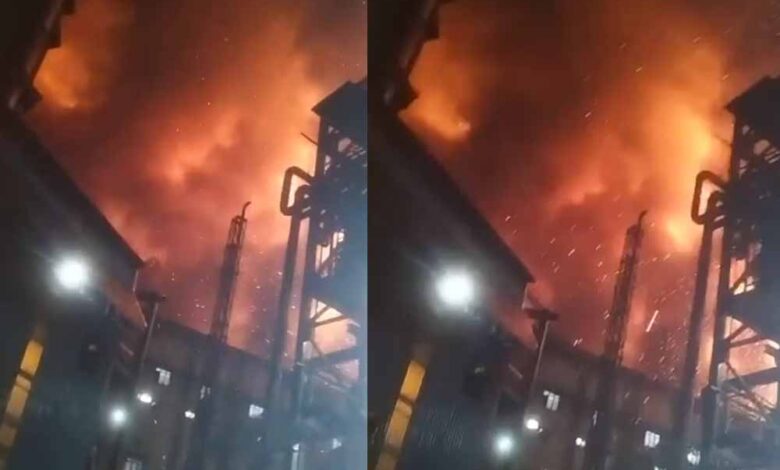 भिलाई स्टील प्लांट में विस्फोट से मचा हड़कंप, भीषण आग ने बढ़ाई दहशत