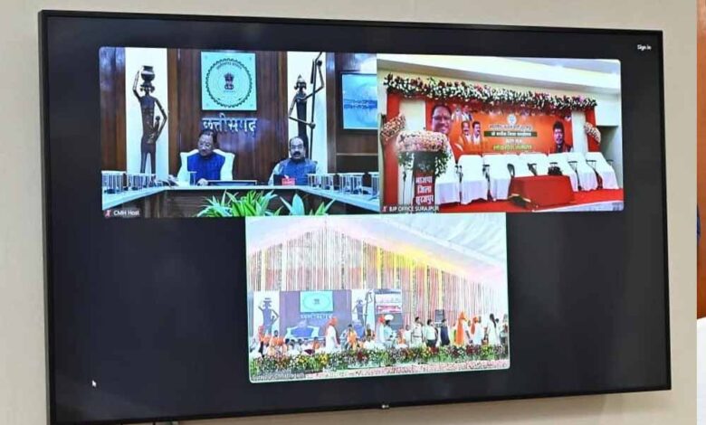 रायपुर-:-मुख्यमंत्री-विष्णु-देव-साय-ने-सूरजपुर-जिले-में-211-करोड़-से-अधिक-के-विकास-कार्यों-का-लोकार्पण-भूमिपूजन