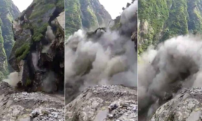 पिथौरागढ़ में फिर पहाड़ दरका, 18 परिवारों की सुरक्षा चिंतित