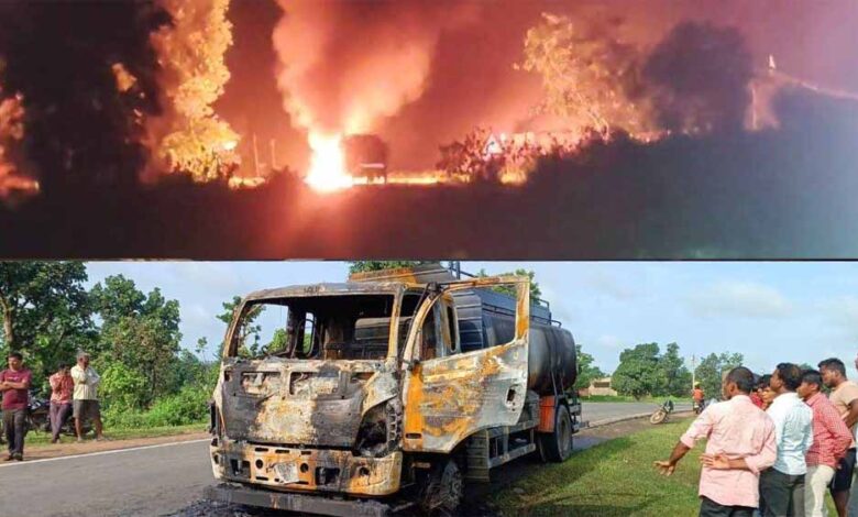 सिवनी-बालाघाट-रोड-पर-ढाबे-और-टैंकर-में-आग,-युवक-जिंदा-जला