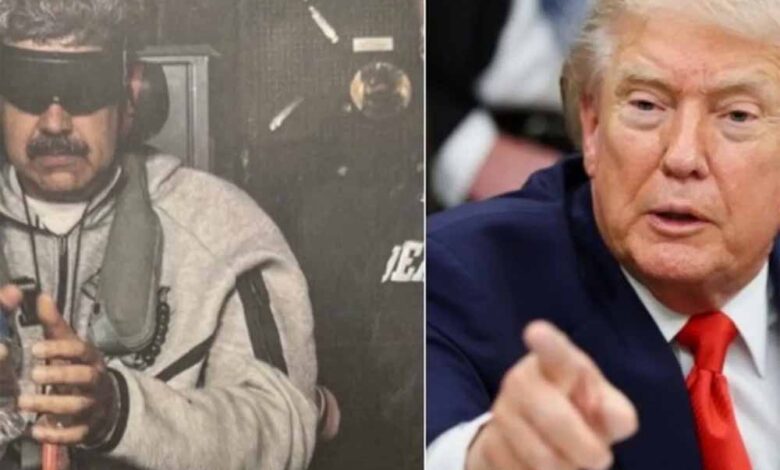 मादुरो-के-हाथों-में-हथकड़ी-और-डिटेंशन-सेंटर-नया-ठिकाना,-वेनेजुएला-के-राष्ट्रपति-की-आई-पहली-तस्वीर