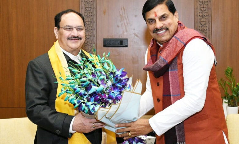 केंद्रीय-स्वास्थ्य-मंत्री-नड्डा-से-मिले-मुख्यमंत्री-डॉ.-यादव