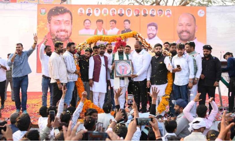 भाजयुमो-प्रदेश-अध्यक्ष-श्याम-टेलर-का-सतना-में-भव्य-स्वागत