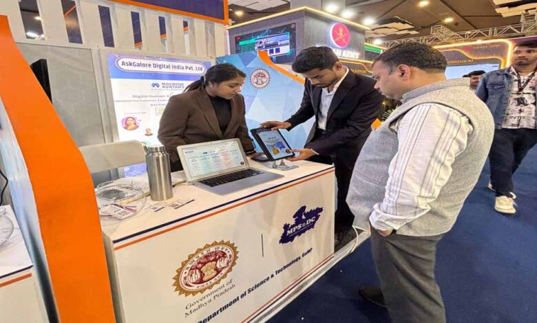 एआई-आधारित-सुशासन-सॉल्यूशंस-से-सशक्त-भारत-का-संदेश,-एमपी-पेवेलियन-बना-आकर्षण-का-केंद्र
