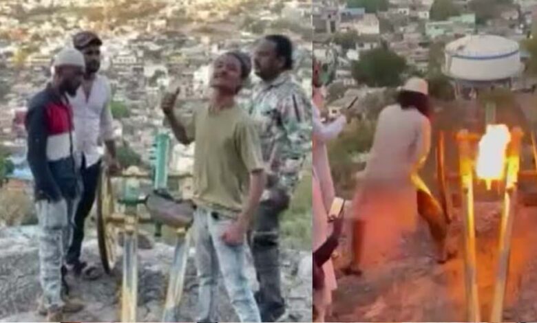 रायसेन-के-किले-से-दागी-गई-तोप,-भड़काऊ-नारे-लगाए;-वीडियो-पर-मचा-बवाल