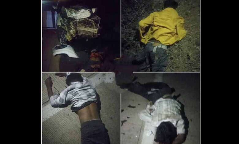 बड़वारा-के-समीप-एनएच-पर-भीषण-सड़क-हादसा,-कार-और-बाइक-की-सीधी-भिड़ंत,-बाइक-सवार-चार-की-मौत,-कार-सवार-पांच-घायल