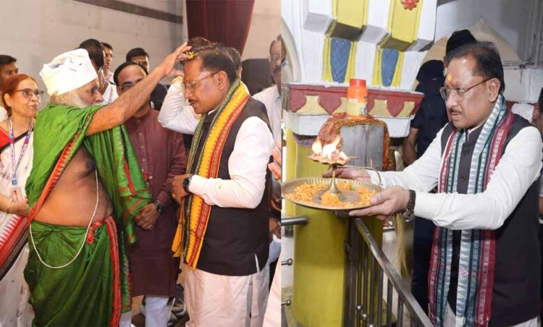 मुख्यमंत्री-विष्णु-देव-साय-ने-रायगढ़-के-राजापारा-स्थित-भगवान-जगन्नाथ-मंदिर-में-की-पूजा-अर्चना