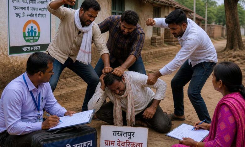 न्यायधानी-बिलासपुर-में-जनगणना-दल-पर-फिर-हमला-—-बिल्हा-के-बाद-तखतपुर-के-देवरीकला-में-कोटवार-की-बेरहमी-से-पिटाई