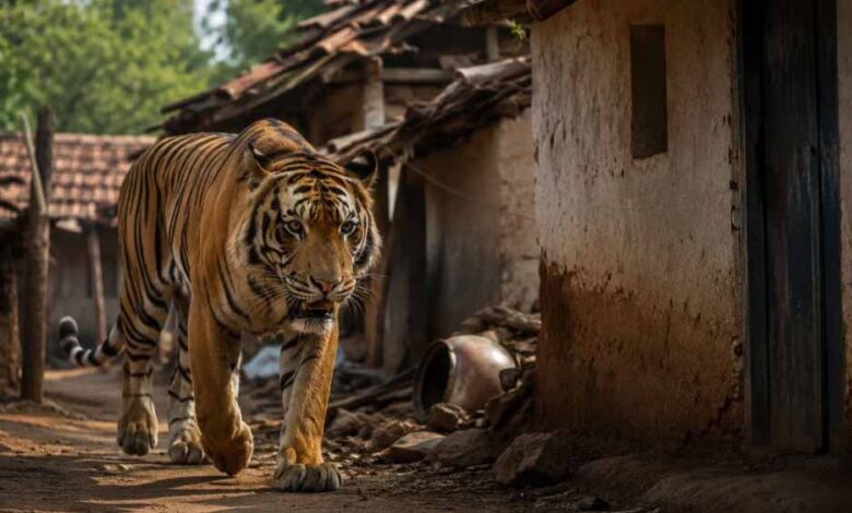 बांधवगढ़-में-खूनी-बाघ-का-आतंक!-घर-में-घुसकर-महिला-को-मार-डाला,-3-परिजन-घायल